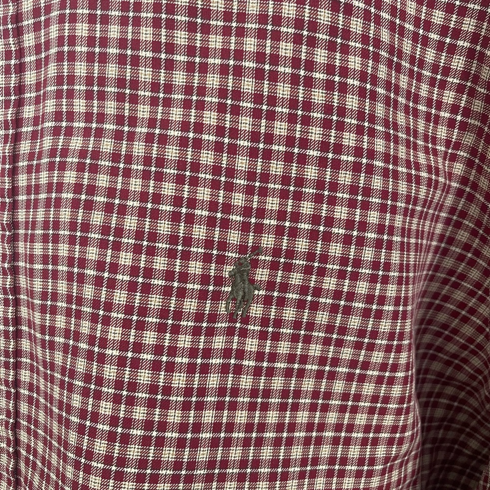 Ralph Lauren Men's size XL red/brown Plaid Button Down Shirt - Picture 6 of 6